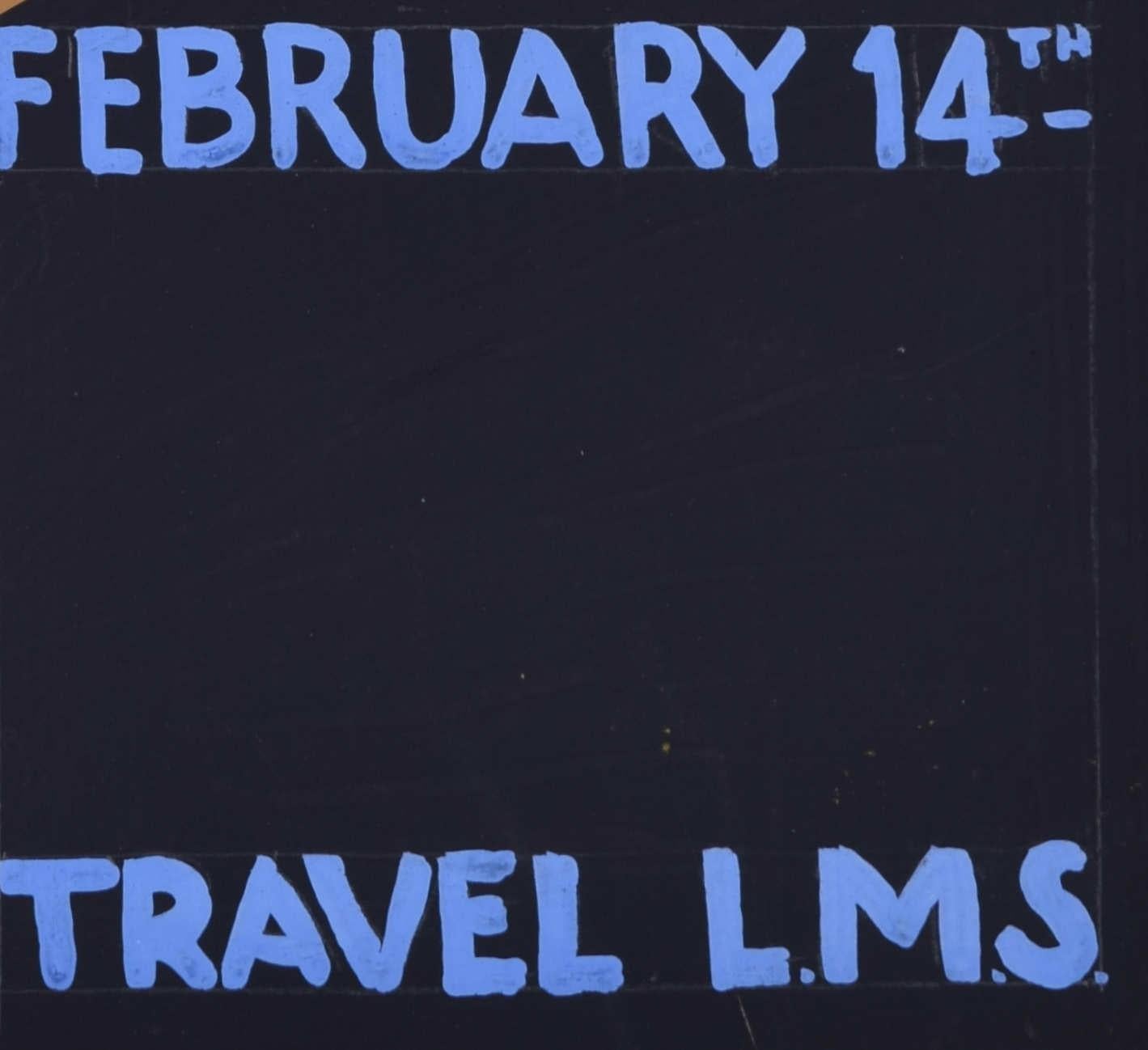 February 14th - Travel LMS, 1930 poster design by A. E. Halliwell For Sale 4