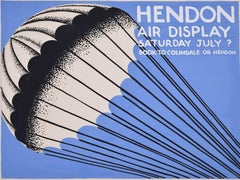 Vintage Hendon Air Display, c.1930 art deco design by A. E. Halliwell