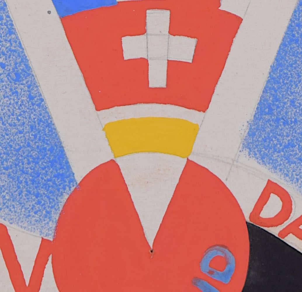 Vacaciones en el continente, cartel ferroviario de los años 30 diseñado por A.E. Halliwell en venta 1