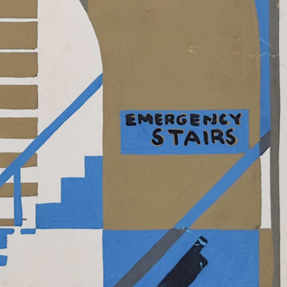 Ascensores y escaleras en abundancia, c.1930 cartel subterráneo diseñado por A.E. Halliwell - Painting Art Decó de A. E. Halliwell