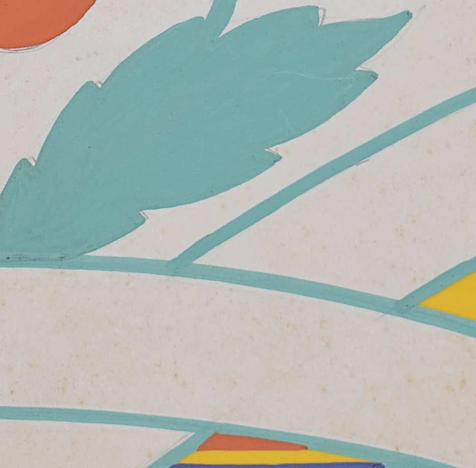 Stiefmütterchen, Art-déco-Design der 1930er Jahre von A.E. Halliwell im Angebot 1