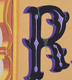 Mostra RA, 1930 circa Disegno di manifesto sotterraneo alla maniera di A.E. Halliwell