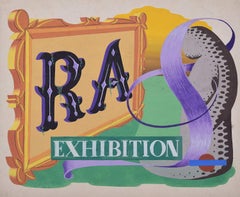RA Exhibition, c.1930 Underground poster design in the manner of A. E. Halliwell