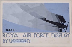 Royal Air Force Display, c.1930 art deco poster design by A. E. Halliwell