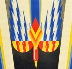 Original Vintage Advertising Poster Imperial Radio Art Deco Speed Your Message