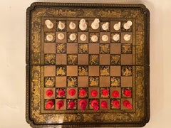 Early 19th Century Chinese Export Lacquer Chess and Backgammon Board