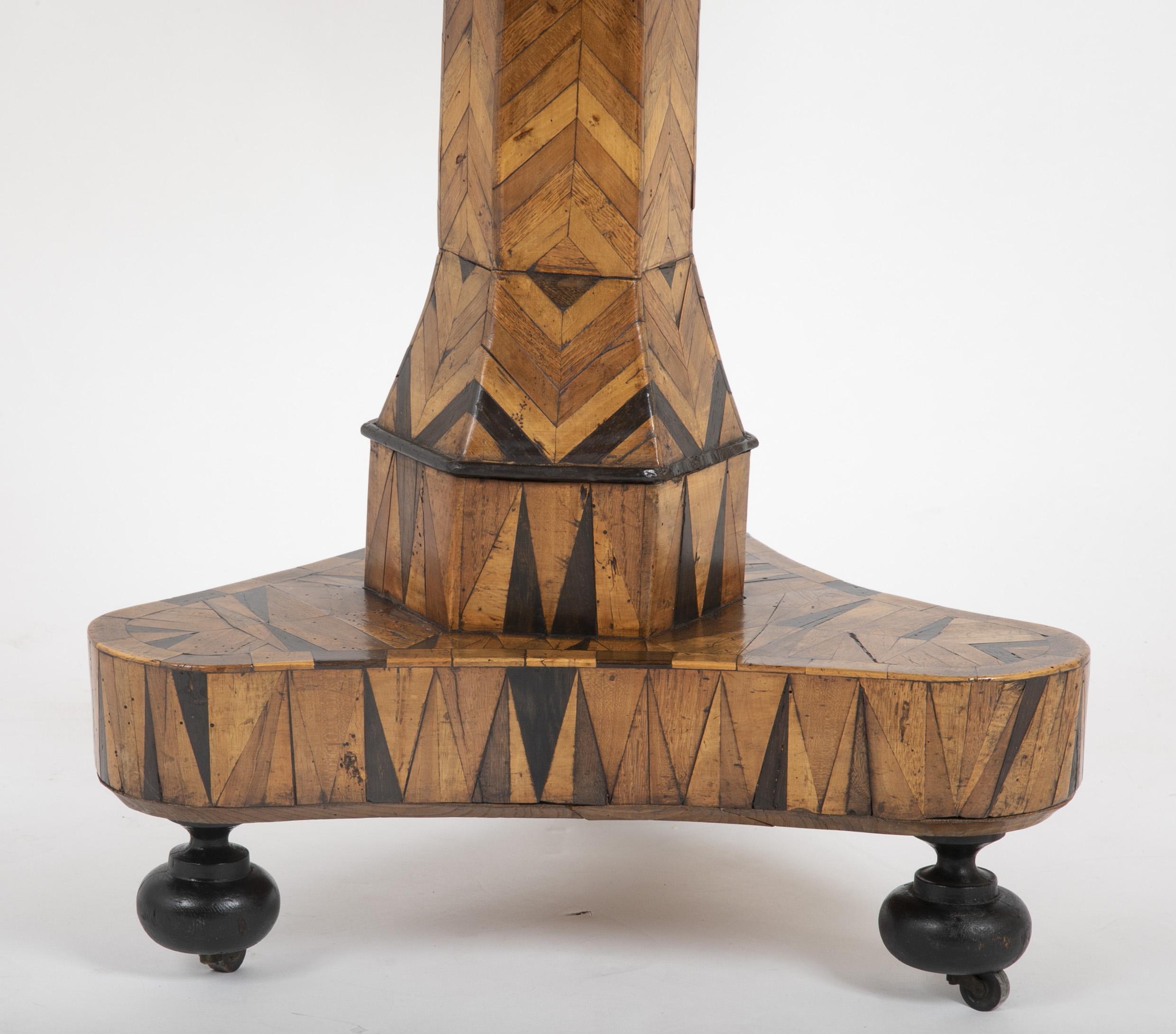 European Early 19th Century Continental Parquetry Center Table