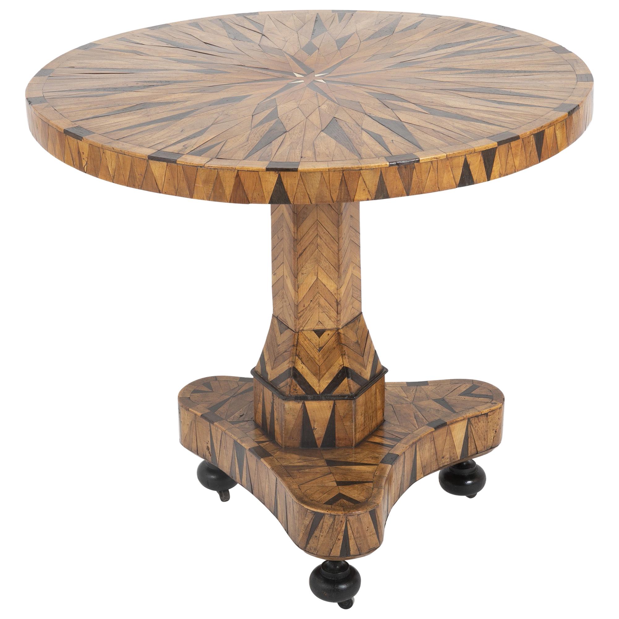 Early 19th Century Continental Parquetry Center Table