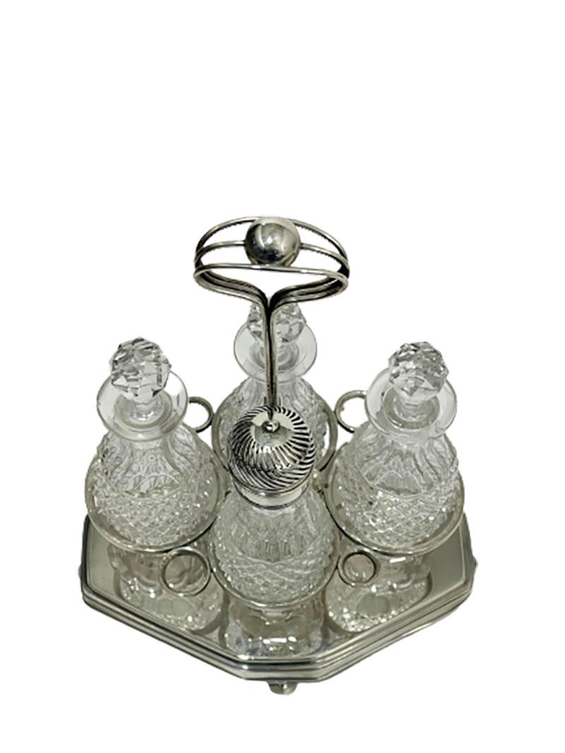 Frühes holländisches Silber- und Diamantschliff-Kristallkreuz-Set aus dem frühen 19. Jahrhundert, 1816 (Niederländisch) im Angebot