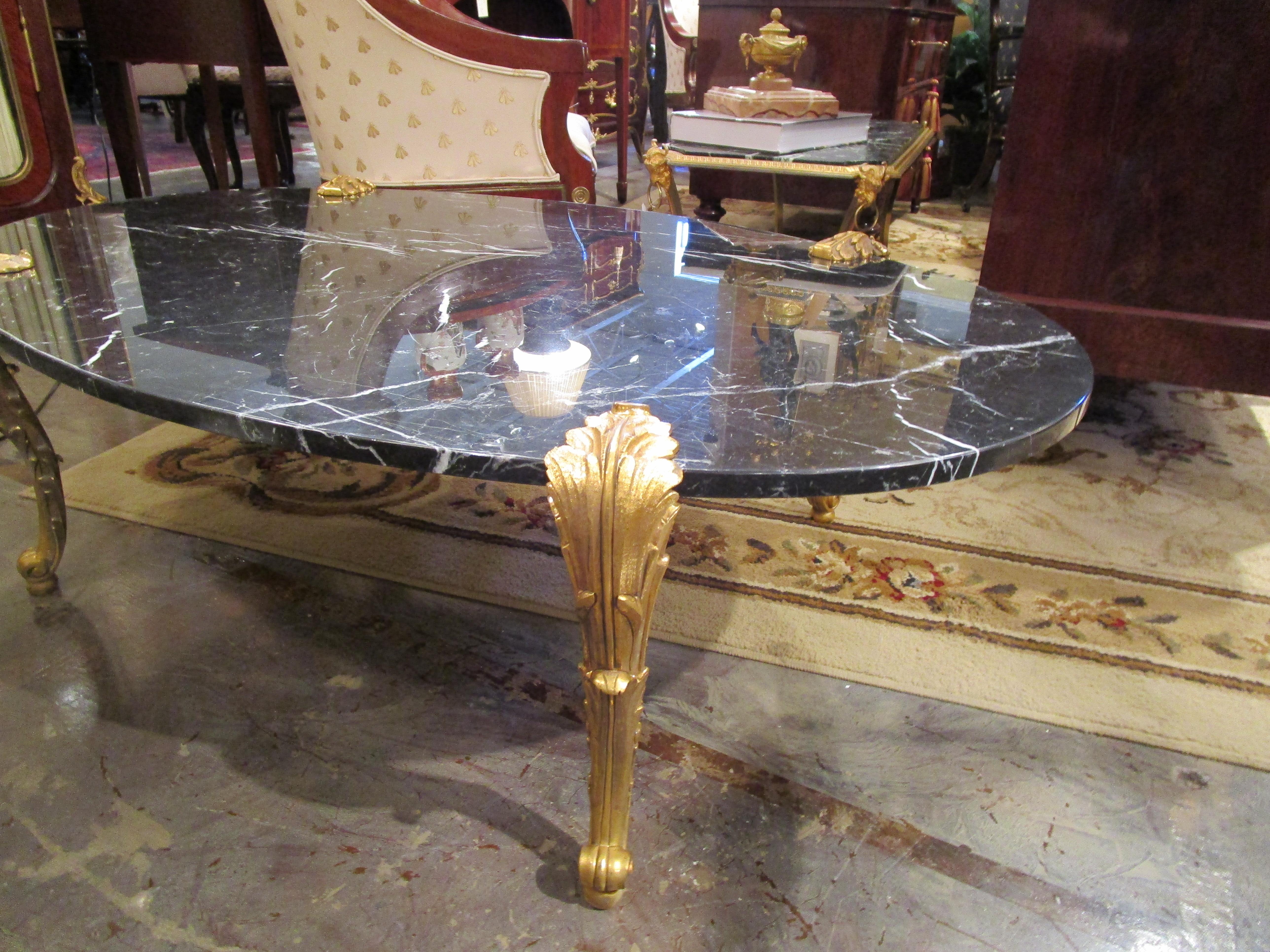 Early 20th C French Louis XV Gilt Bronze Legged Cocktail Table by PE Guerin 5