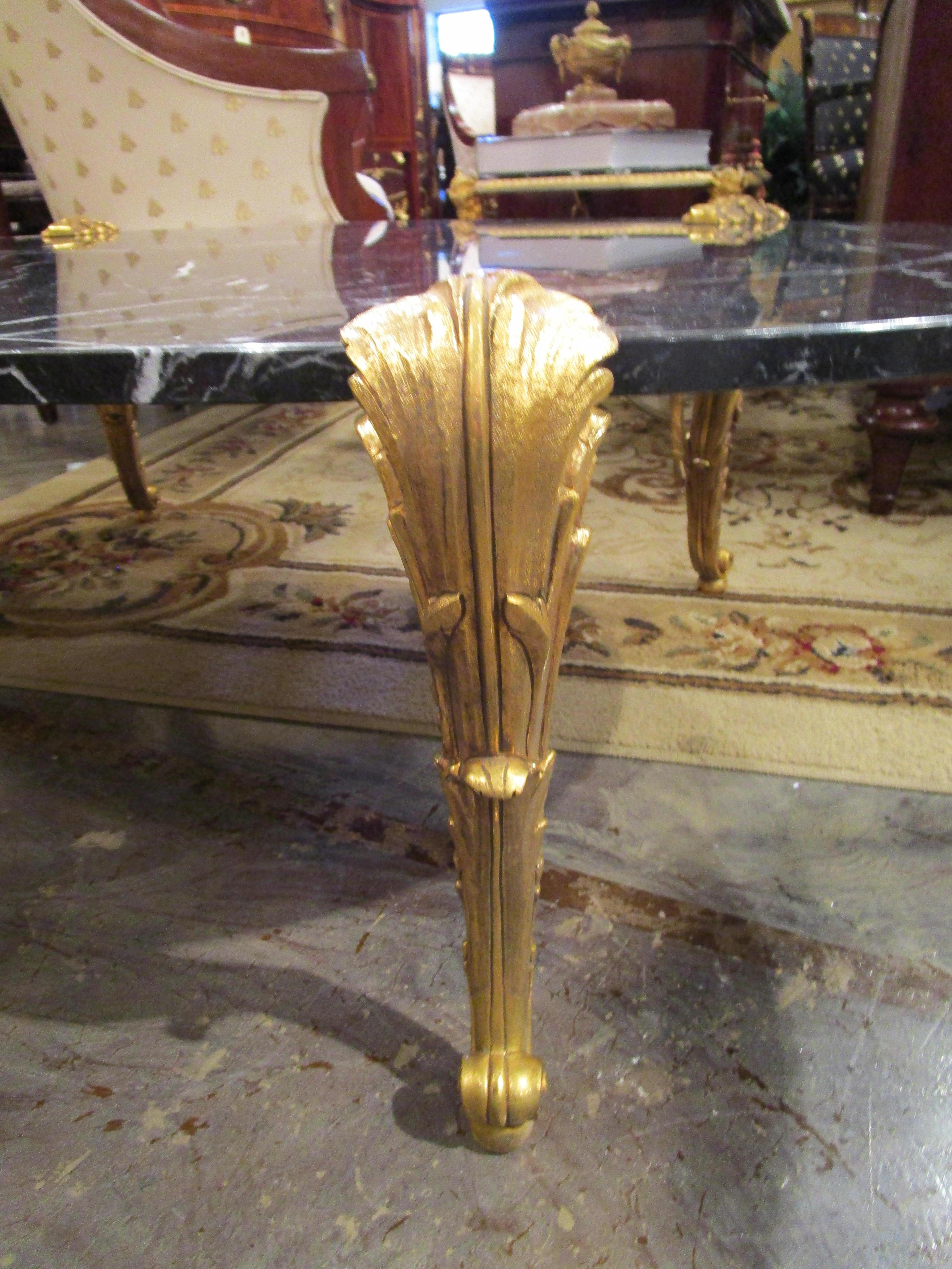 Early 20th C French Louis XV Gilt Bronze Legged Cocktail Table by PE Guerin 6