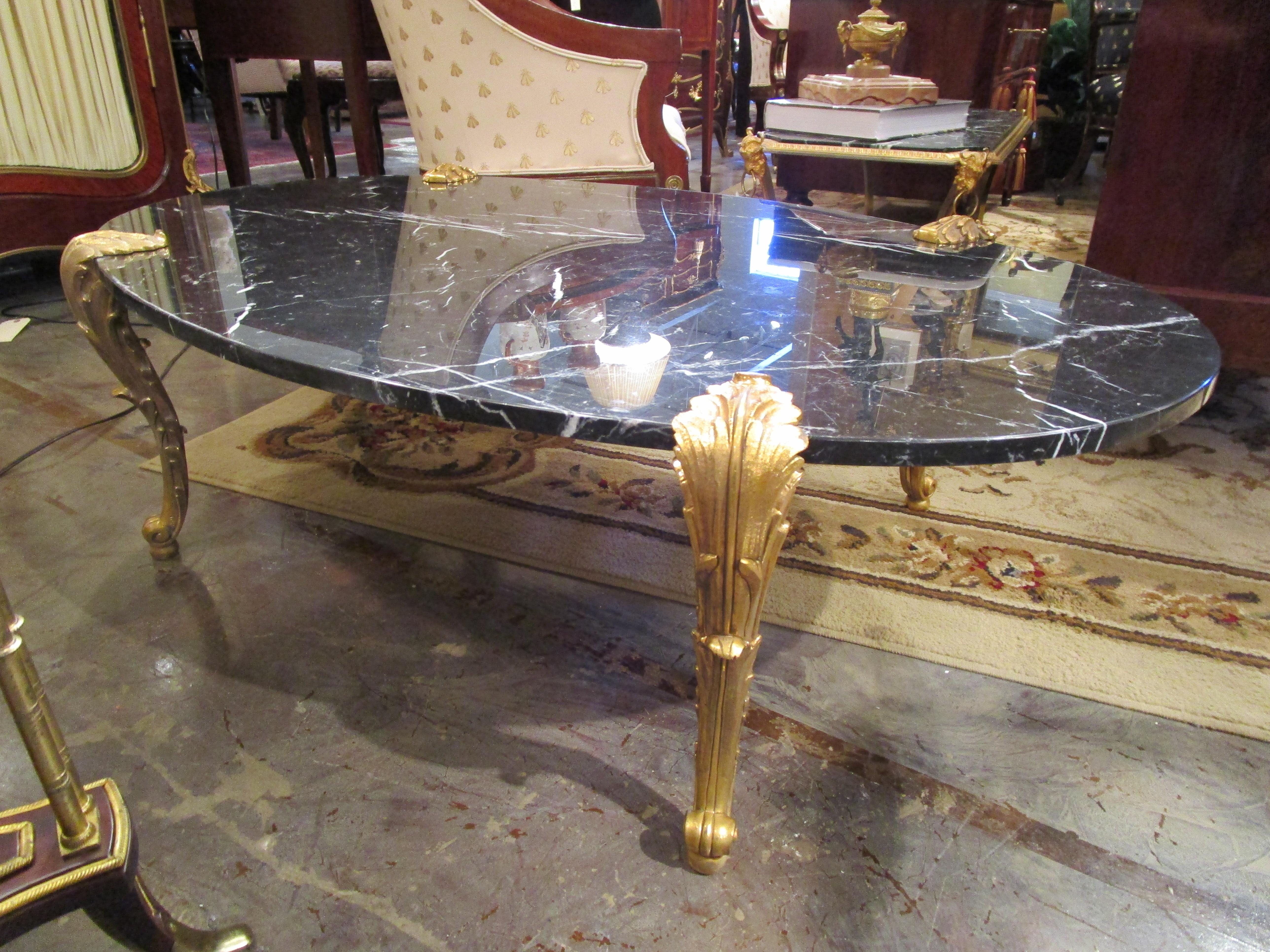 Early 20th C French Louis XV Gilt Bronze Legged Cocktail Table by PE Guerin 4