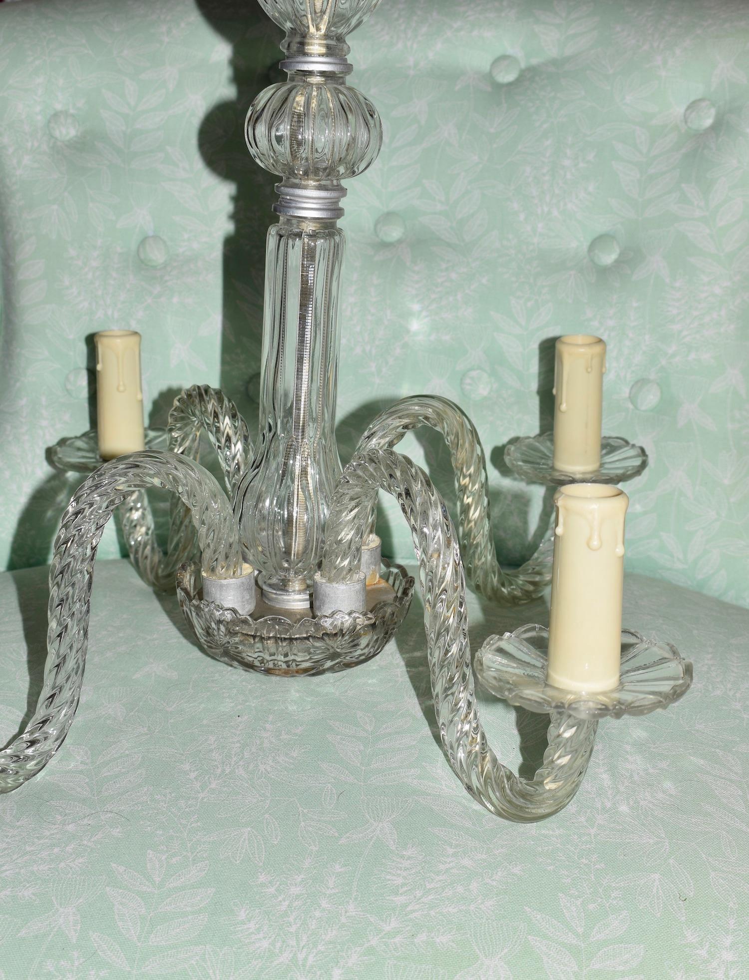 Early 20th Century Glass Chandelier 3