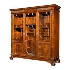 Armoire à fusils / vitrine en acajou du début du 20e siècle