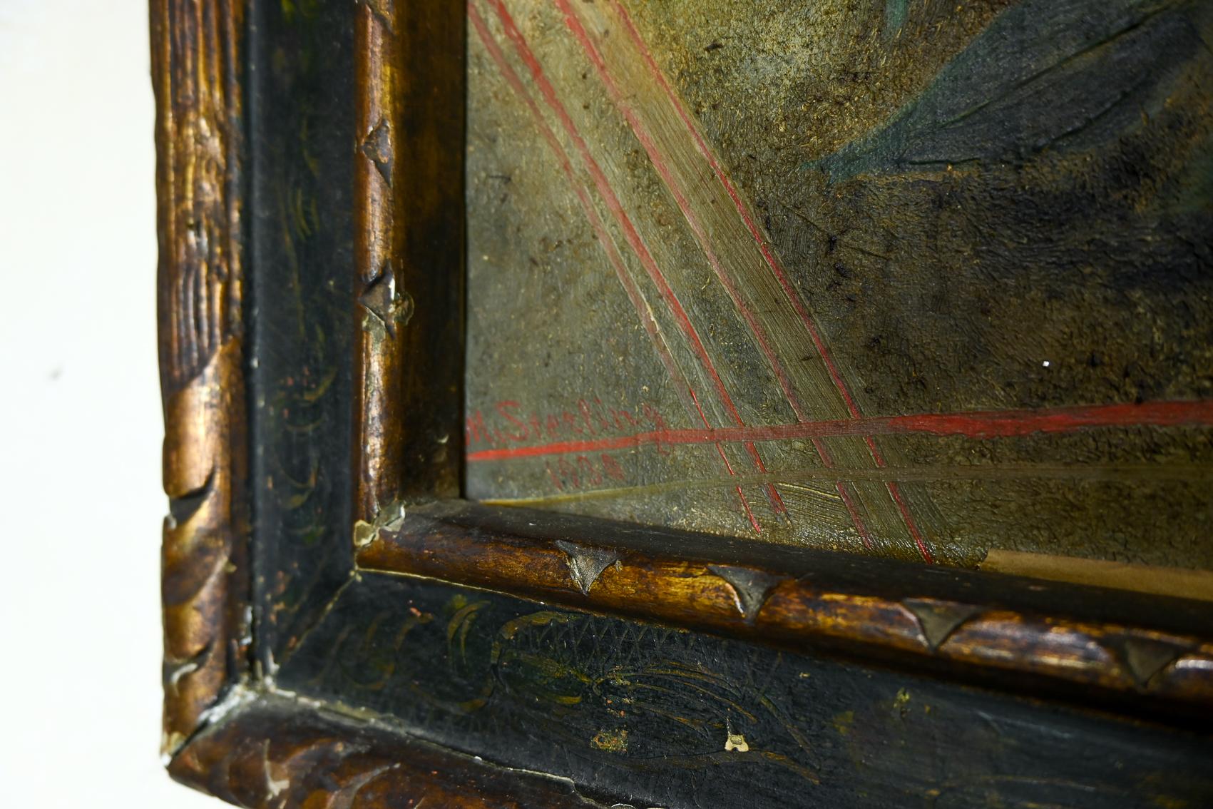A Early 20th Century Oil on Canvas Painting Marc Sterling For Sale 8