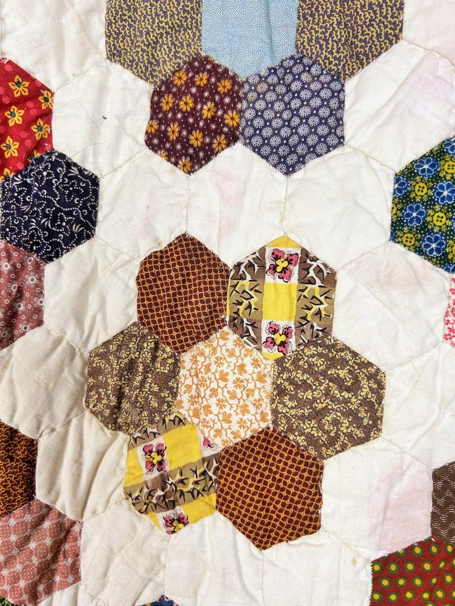 Una trapunta in cotone stampato Patchwork - Francia Provenza Circa 1840-1850 in vendita 6