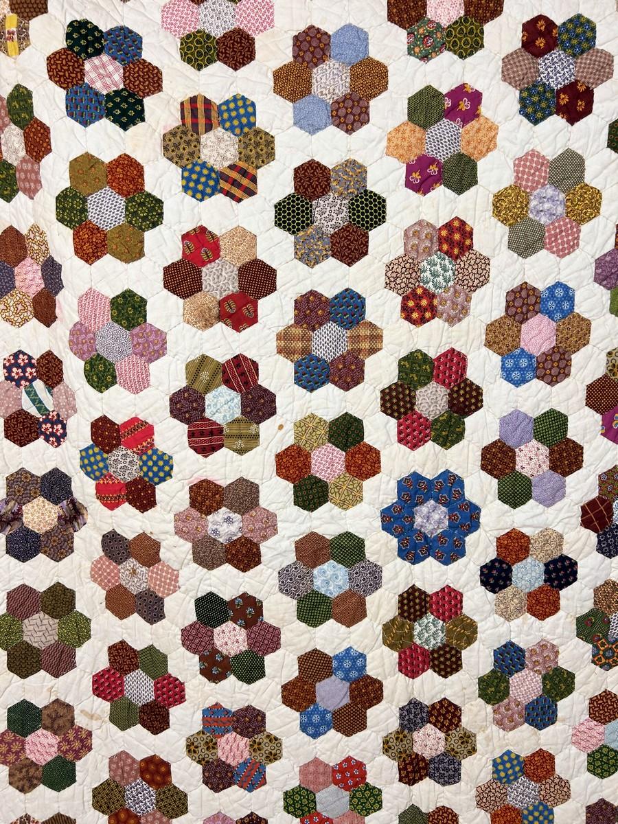 Una trapunta in cotone stampato Patchwork - Francia Provenza Circa 1840-1850 in vendita 10