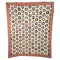 Una trapunta in cotone stampato Patchwork - Francia Provenza Circa 1840-1850