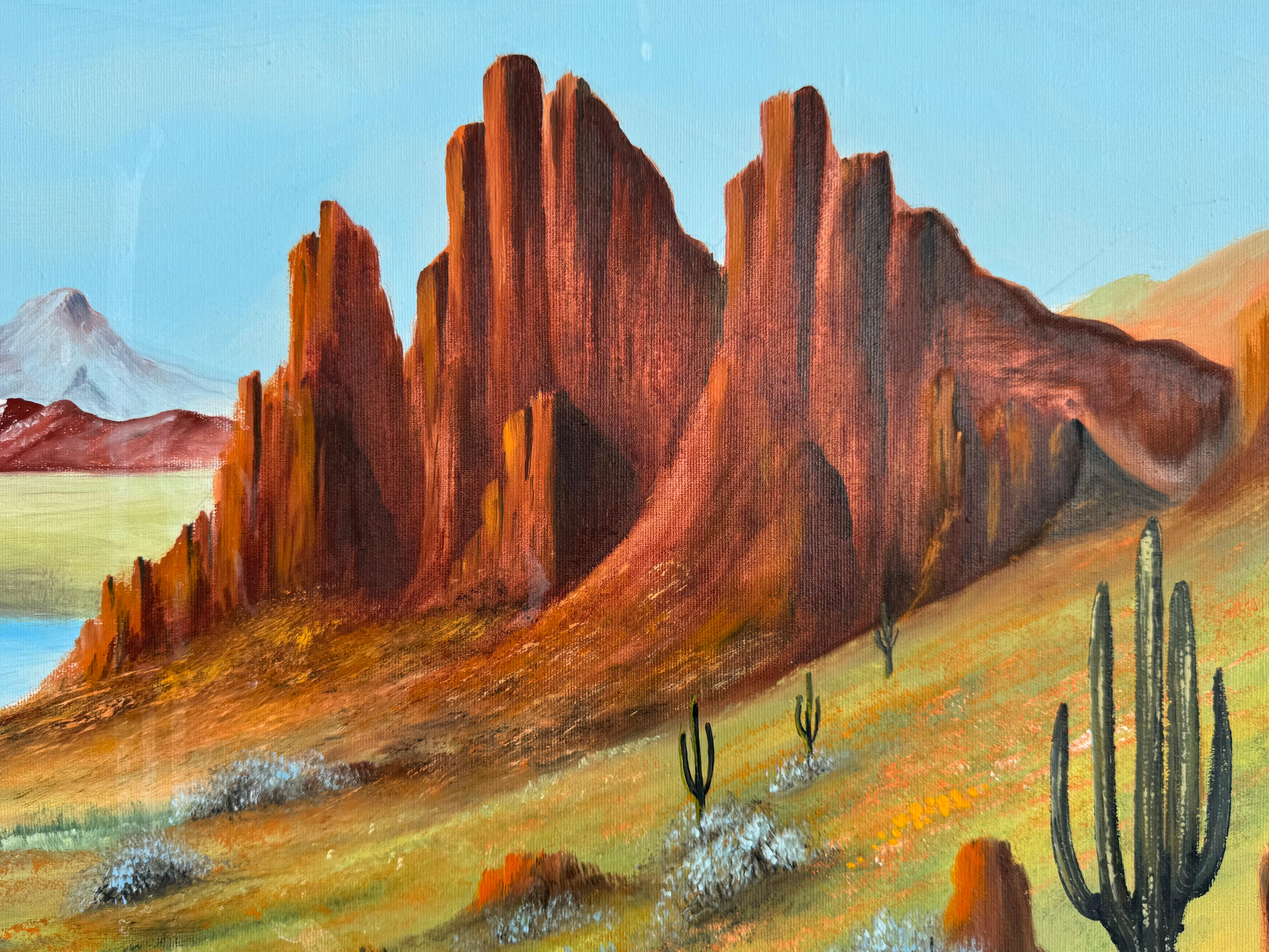 A. Edmiston Southwestern Landscape Acryl auf Leinwand 36