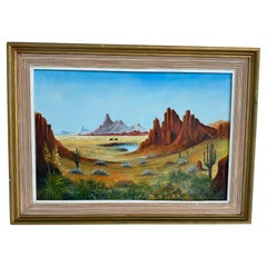 A. Edmiston Southwestern Landscape Acryl auf Leinwand 36" x 24"