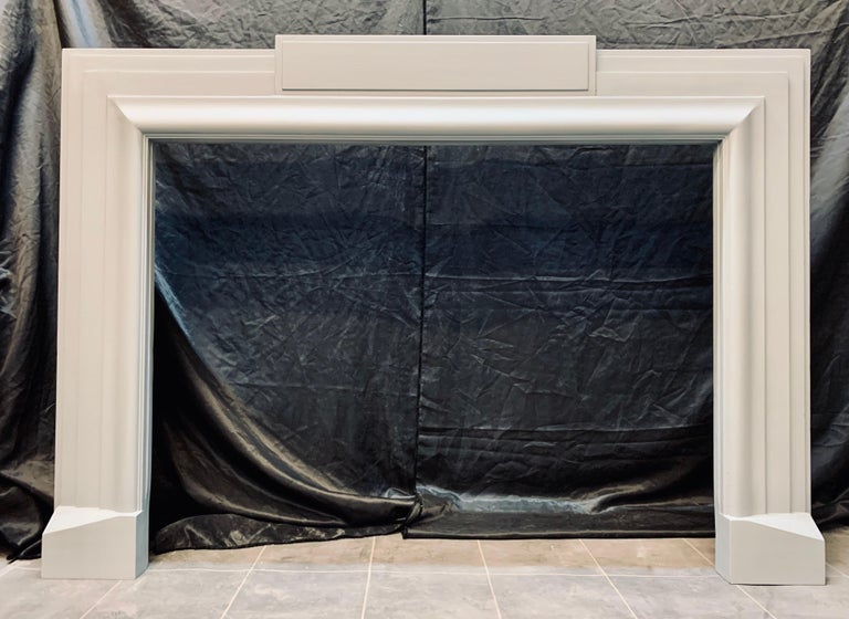 Edwardian Hardwood Art Deco Fireplace Surround For Sale at 1stDibs