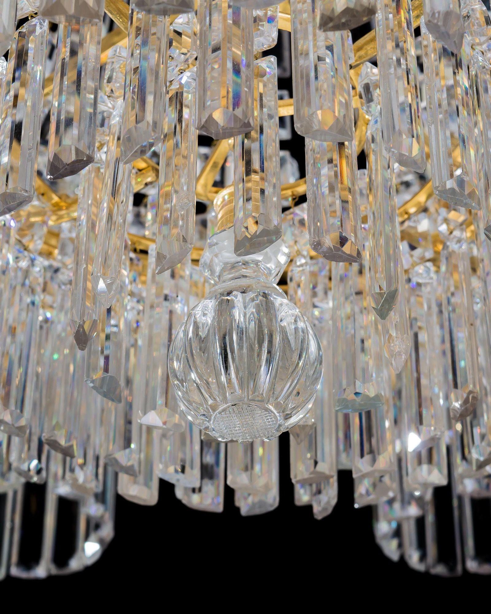 Glass A Eight Light Regency Chandelier By John Blades For Sale