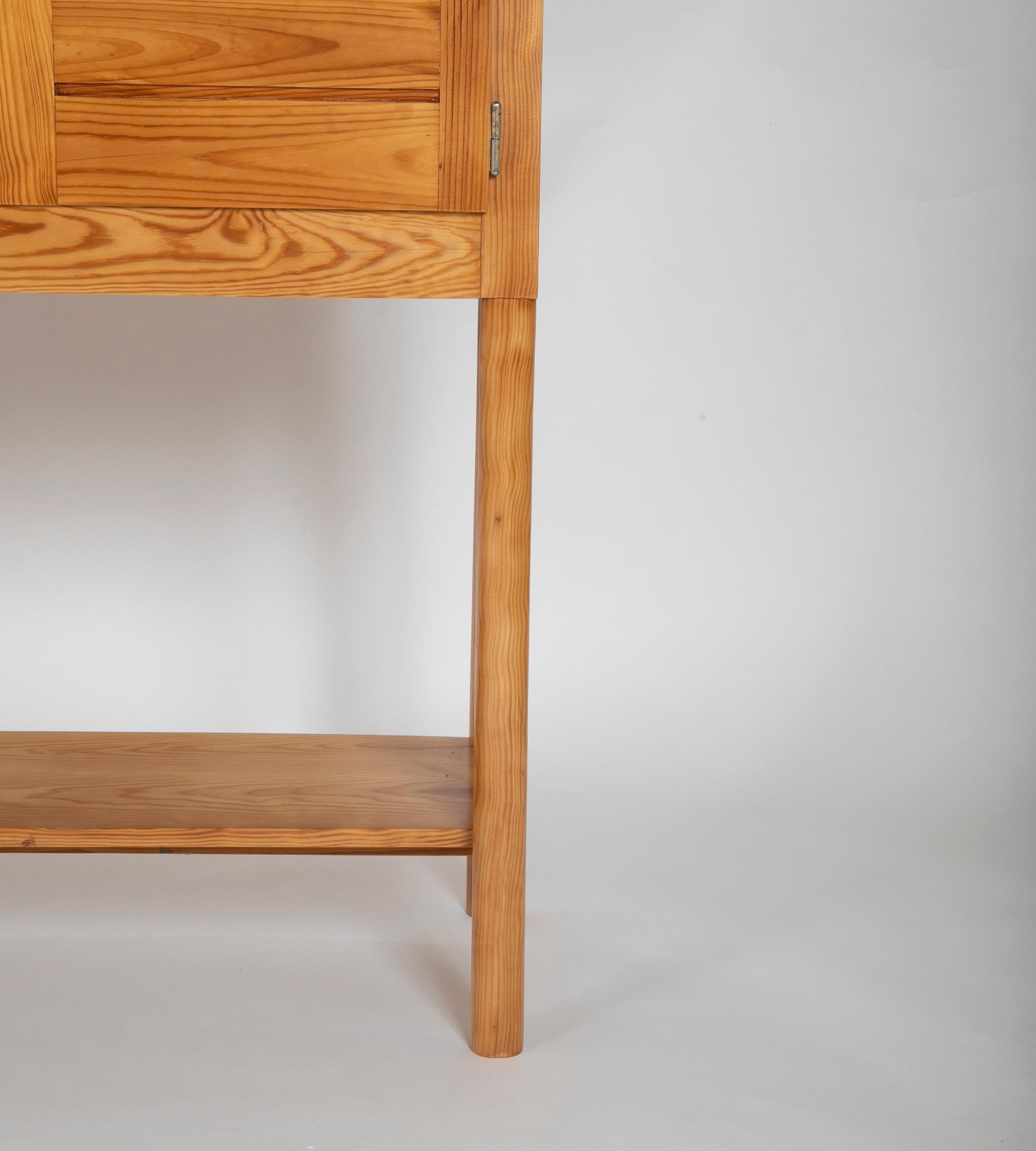 Modern Elevated Fir Cabinet by Pierre Gautier-Delaye For Sale