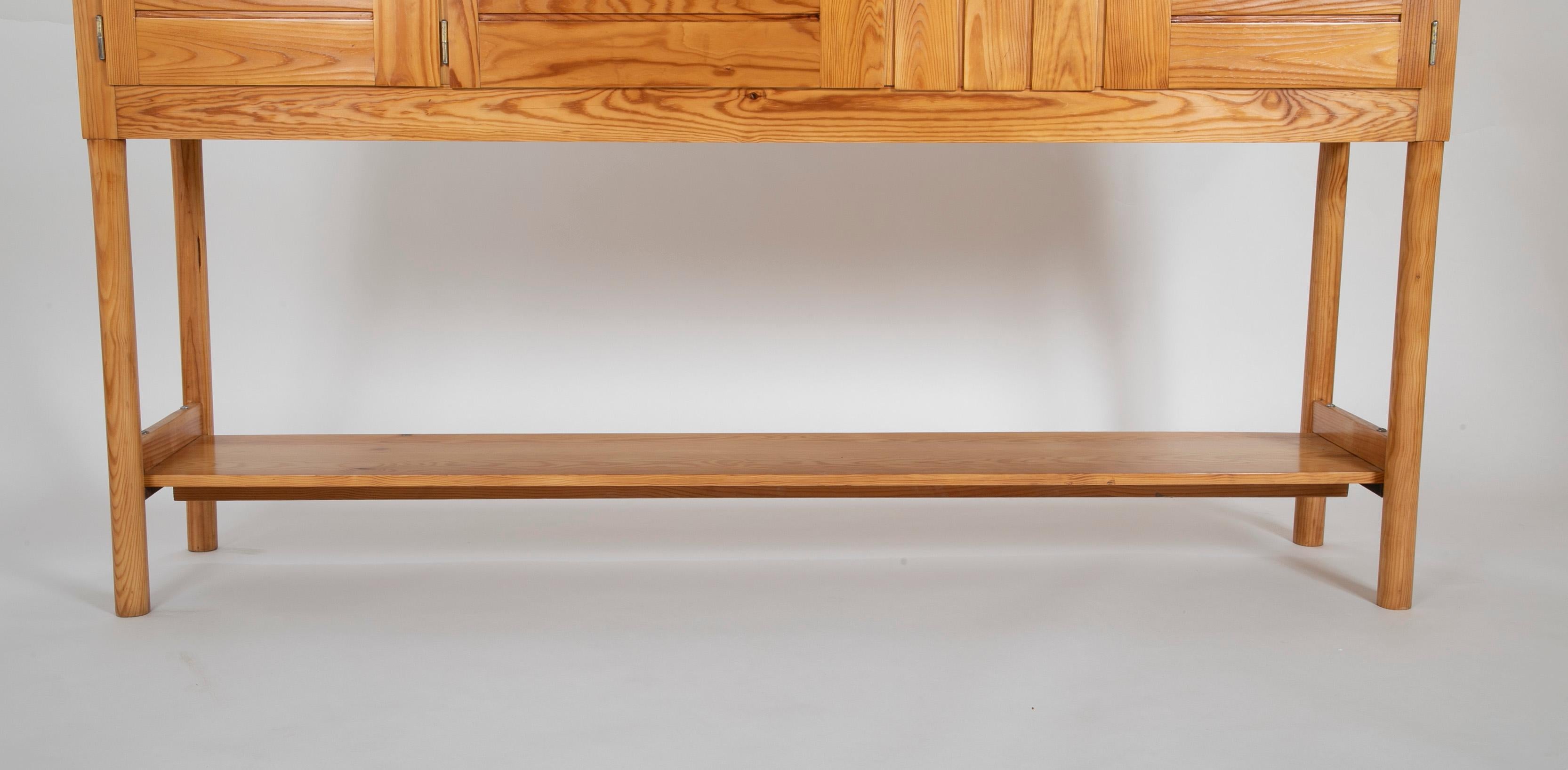 Elevated Fir Cabinet by Pierre Gautier-Delaye For Sale 1