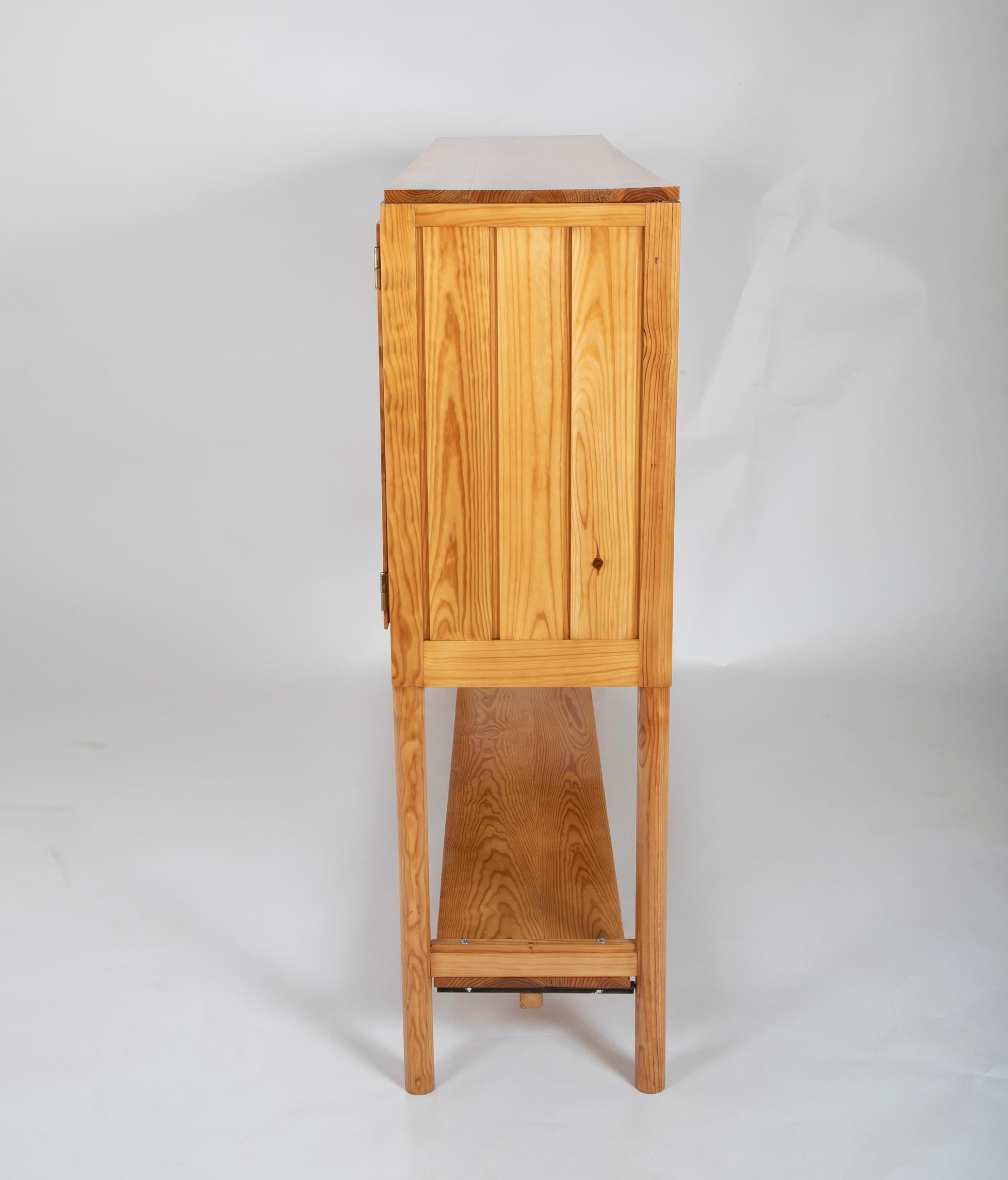 Elevated Fir Cabinet by Pierre Gautier-Delaye For Sale 2