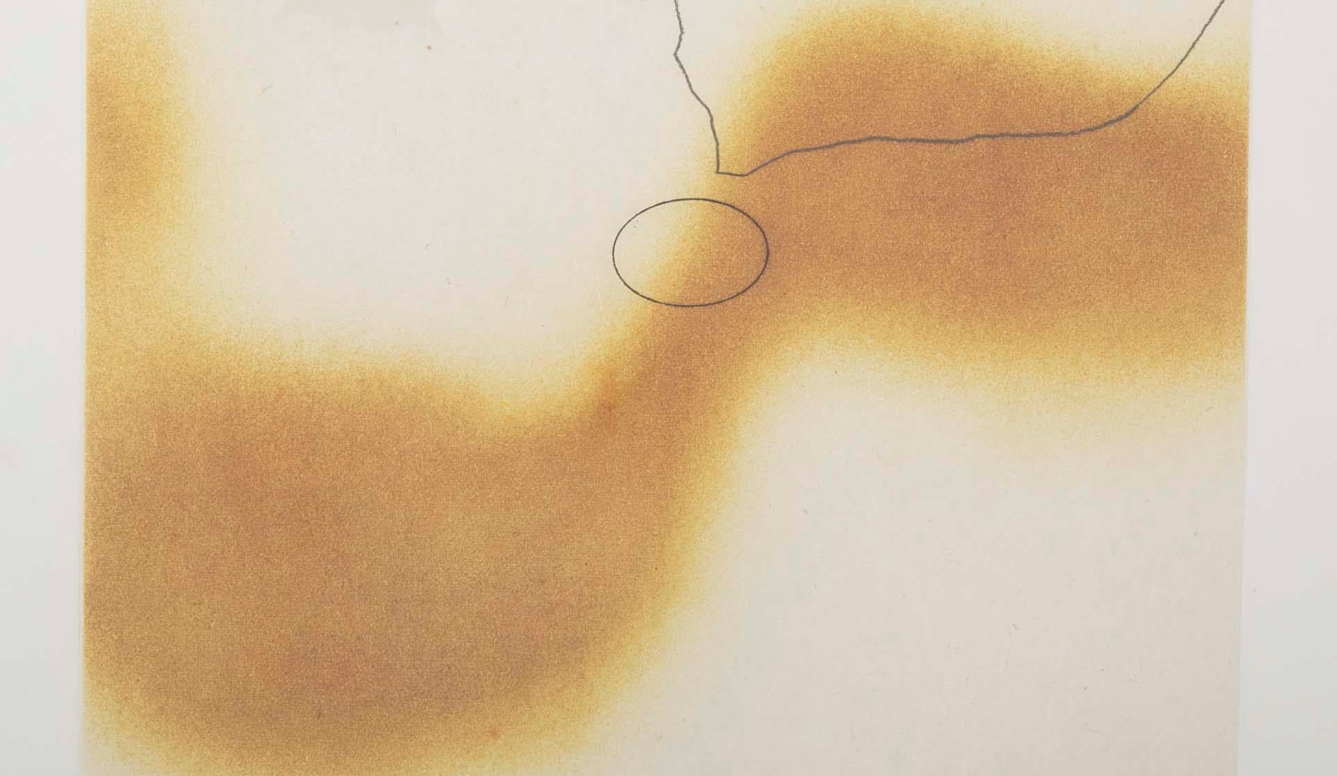 English Etching with Aquatint and Collage by Victor Pasmore Titled 