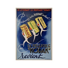 Cette affiche a été réalisée en 1946 pour la marque Kodak - Photographie - Publicité