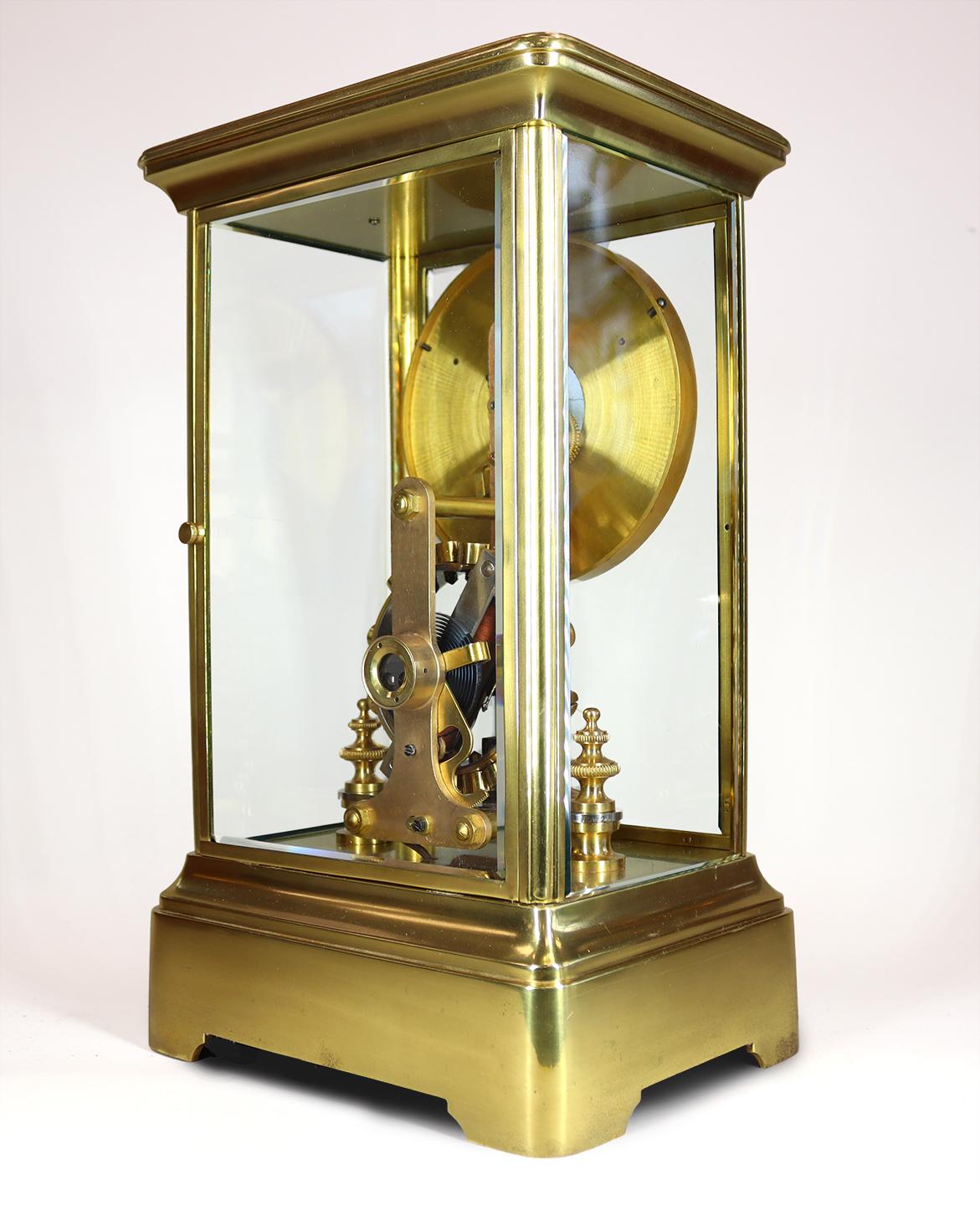 English A Eureka Four Glass Electric Mantel Clock For Sale