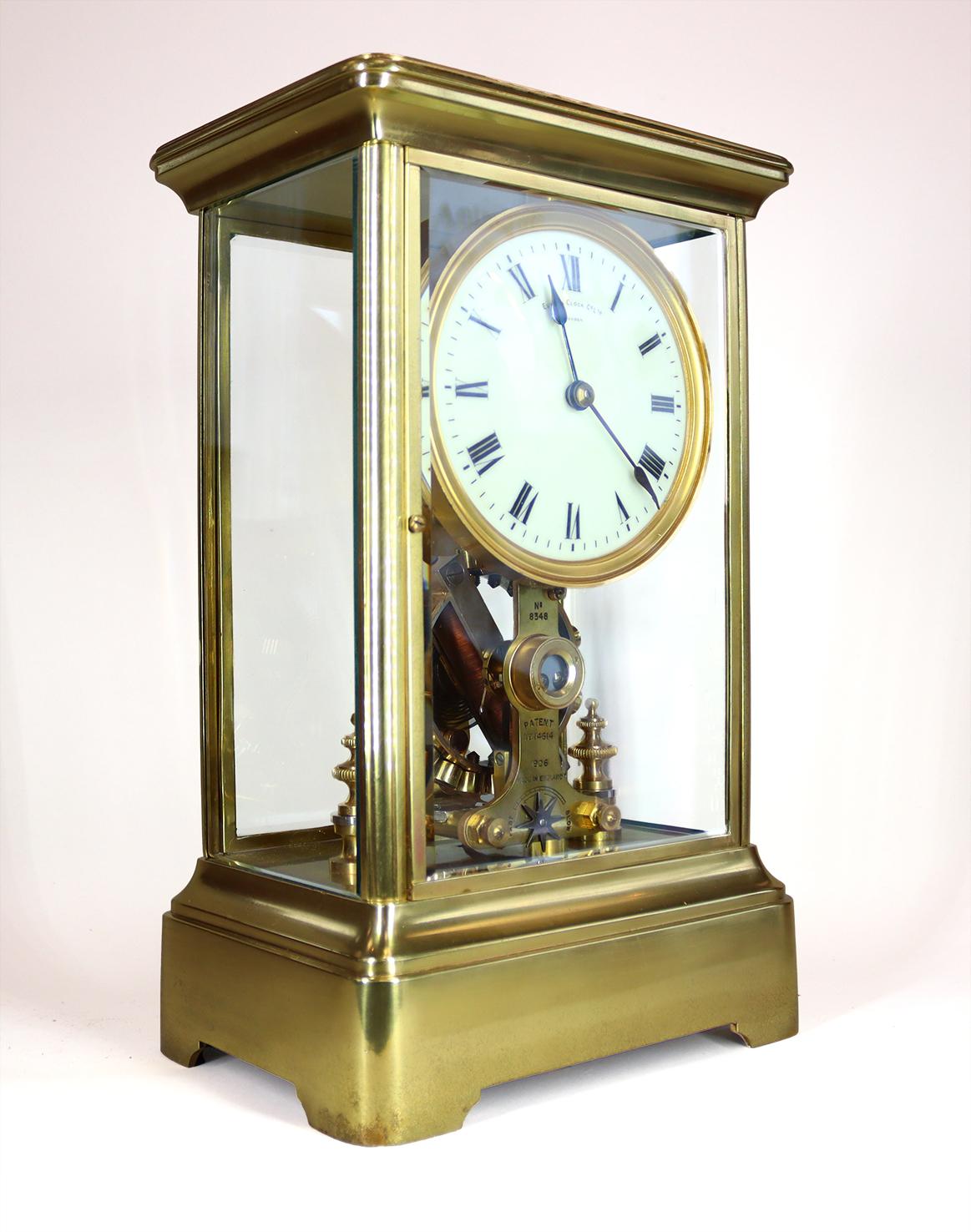20th Century A Eureka Four Glass Electric Mantel Clock For Sale