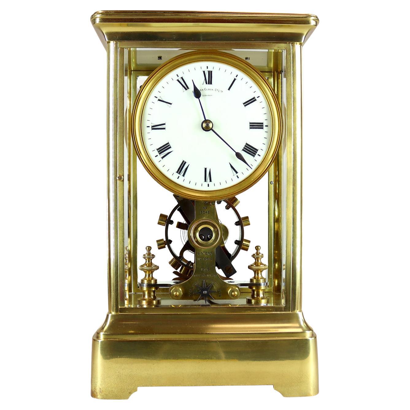 A Eureka Four Glass Electric Mantel Clock For Sale