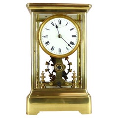 Antique A Eureka Four Glass Electric Mantel Clock