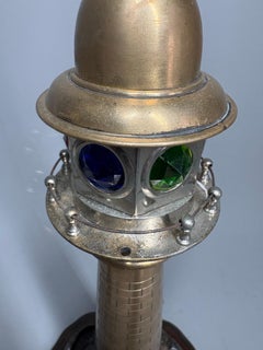 A European bronze novelty lighthouse table lamp circa 1910