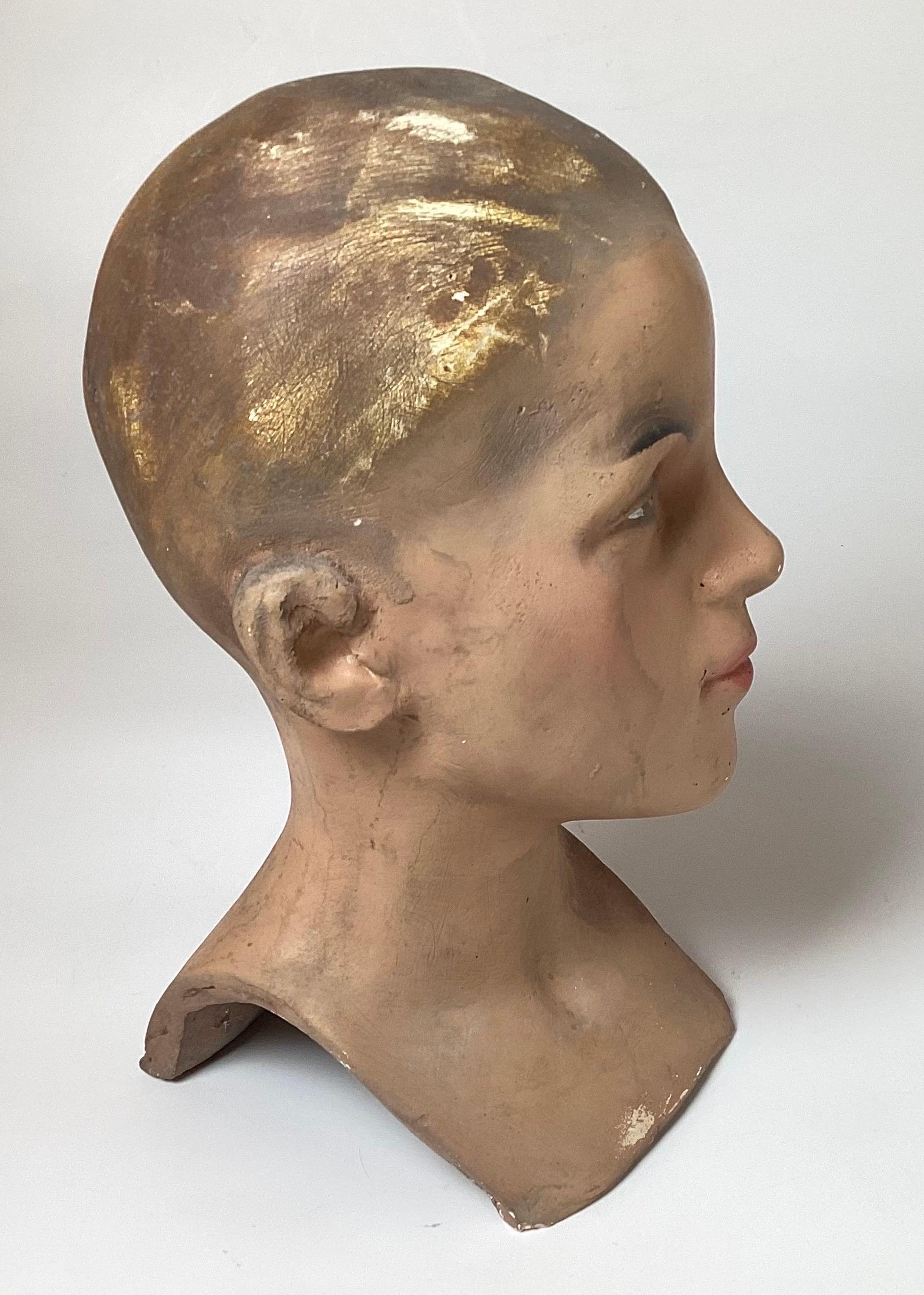 European Young Male Mannequin Head In Good Condition In Lambertville, NJ