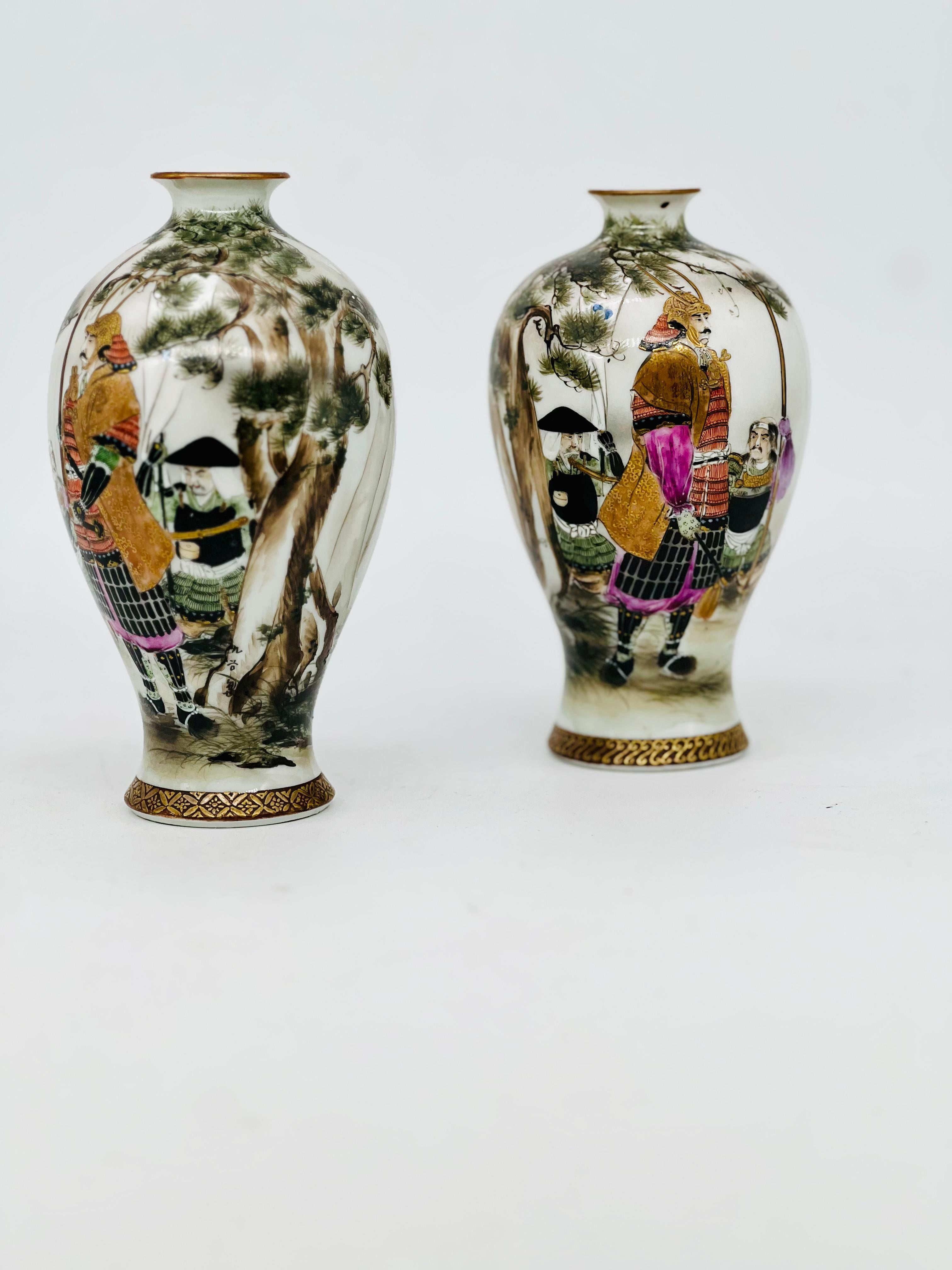 A exceptional pair of Japanese Arita Porcelain Vases. Meiji Era.Kutani, Satsuma 6