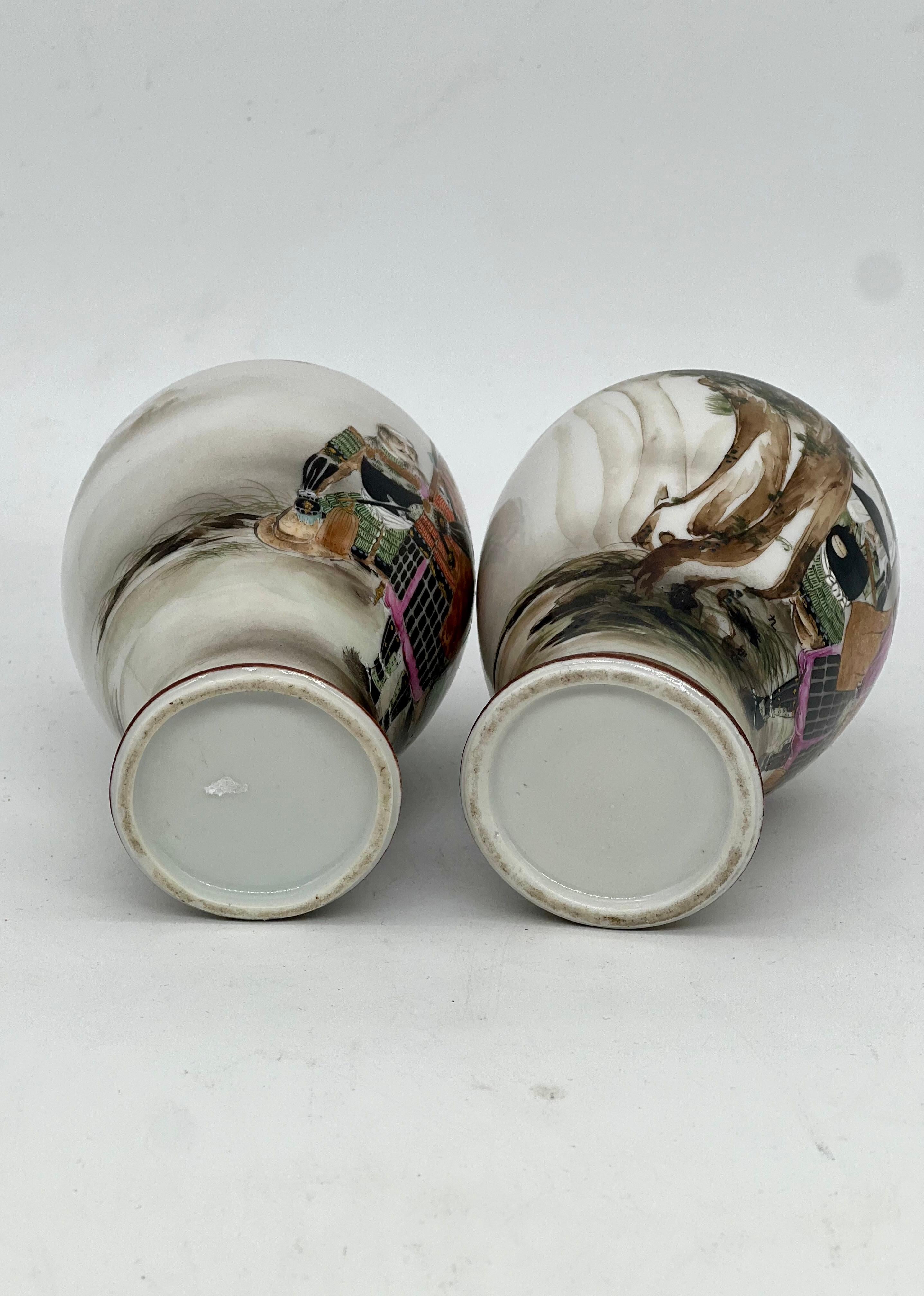 A exceptional pair of Japanese Arita Porcelain Vases. Meiji Era.Kutani, Satsuma 9