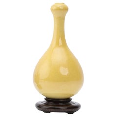 Exquisite Chinese Yellow Monochrome Vase, 19th Century