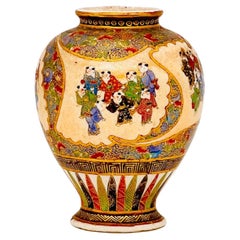 A Exquisite example of A Satsuma miniature vase by Kinkozan.
