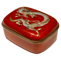 Antique Exquisite Japanese Cloisonne Enamel Box and Cover. 19th C