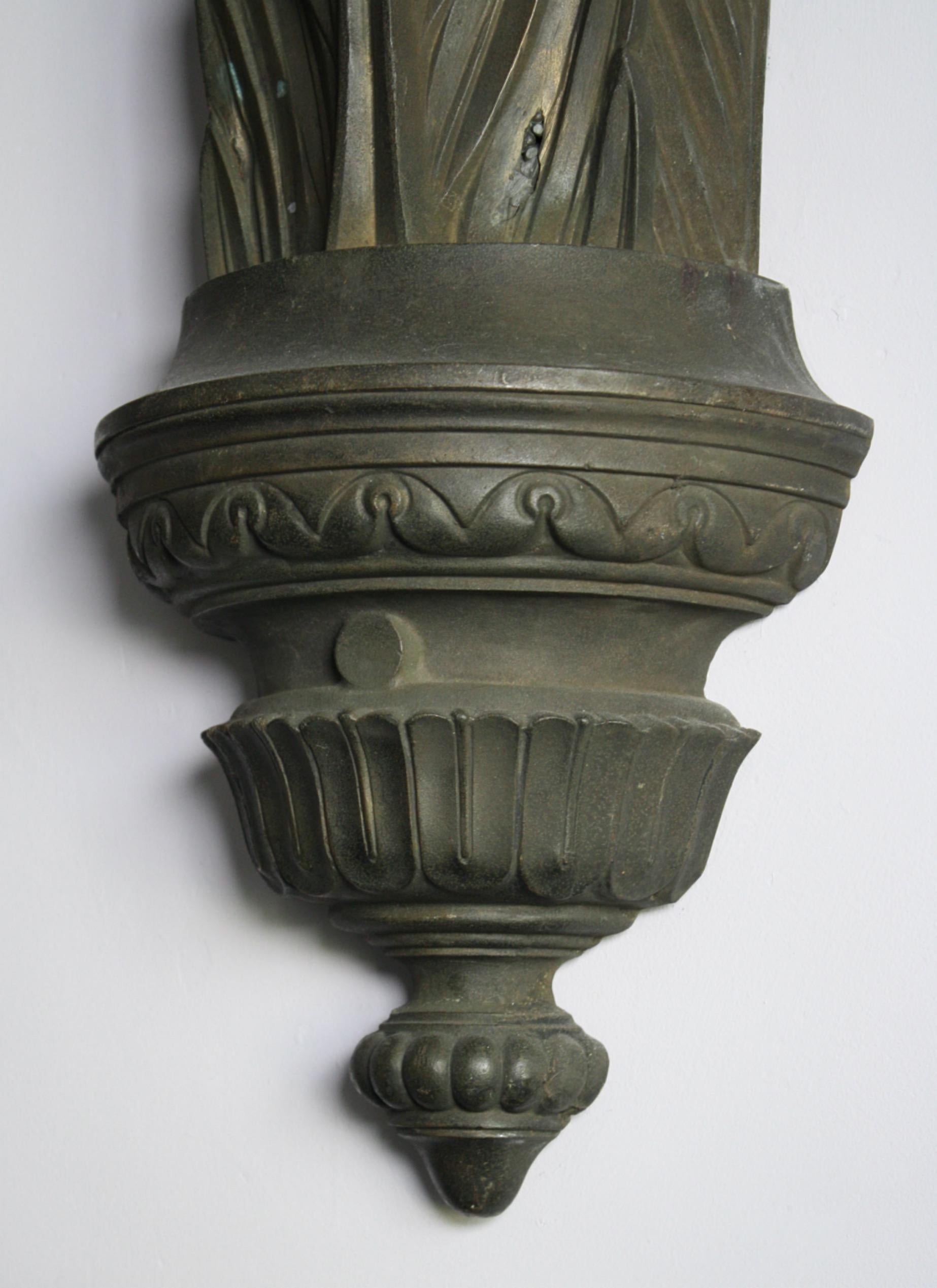 Extra Large 19th Century Bronze Wall Lantern Palais Du Justice, Brussel For Sale 6