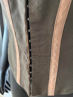 A.F VANDEVORST gilet da sella marrone con corsetto incorporato autunno 2000