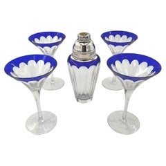 Un set da cocktail Faberge "Grand Duke" con cocktail shaker e quattro bicchieri Un set da cocktail Faberge "Grand Duke" con cocktail shaker e quattro bicchieri