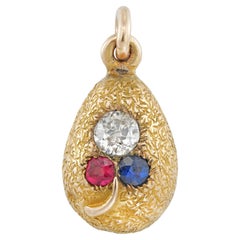 Antique A Fabergé jewelled egg pendant