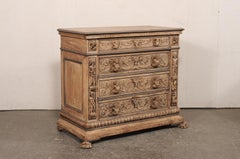 A Fabulous 18th C. Italian Cassettiera, Ornately Carved w/Knights and Figures