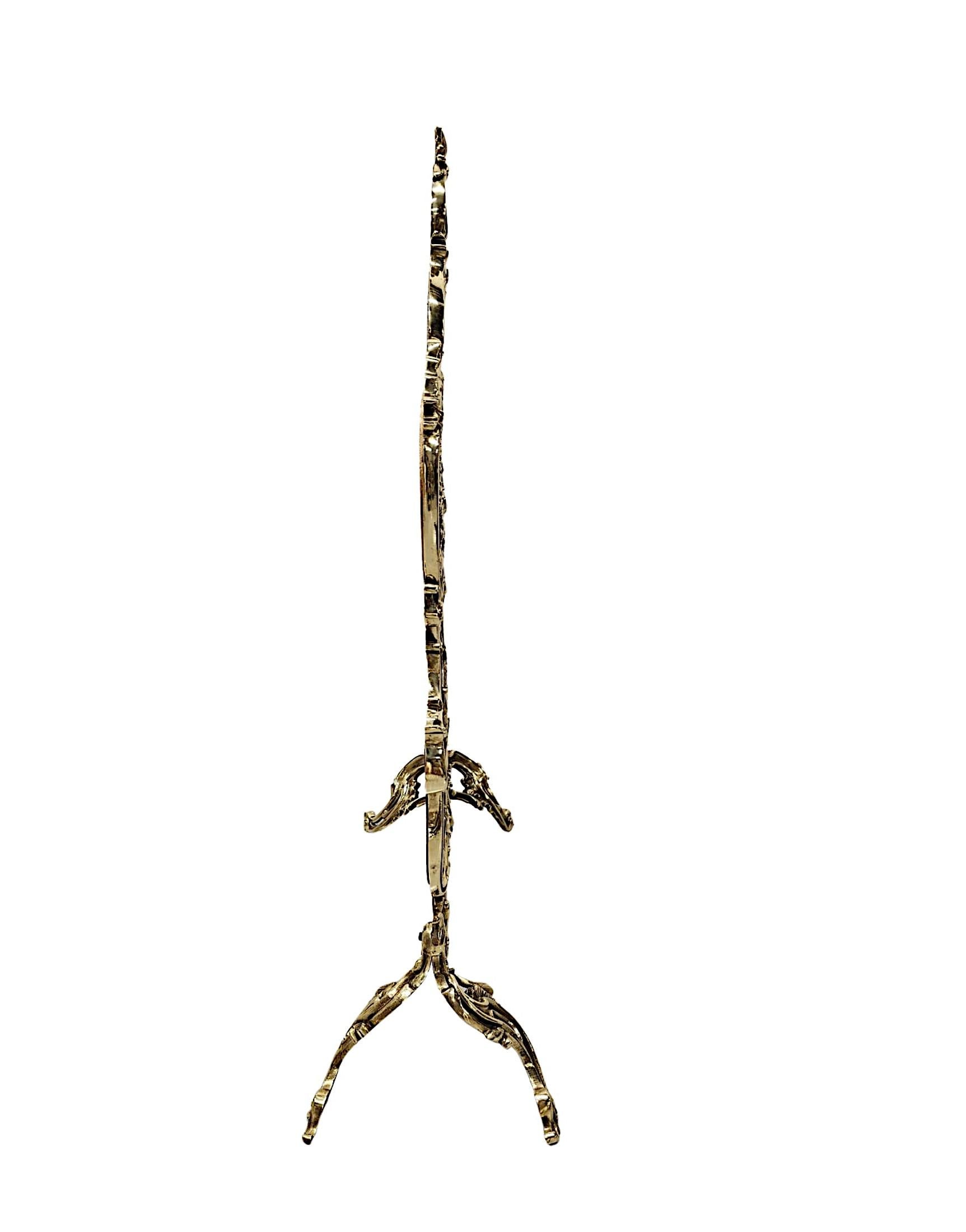 Ein fabelhafter Messing-Feuerschirm aus dem 19. Jahrhundert im Rokoko-Stil im Zustand „Gut“ im Angebot in Dublin, IE