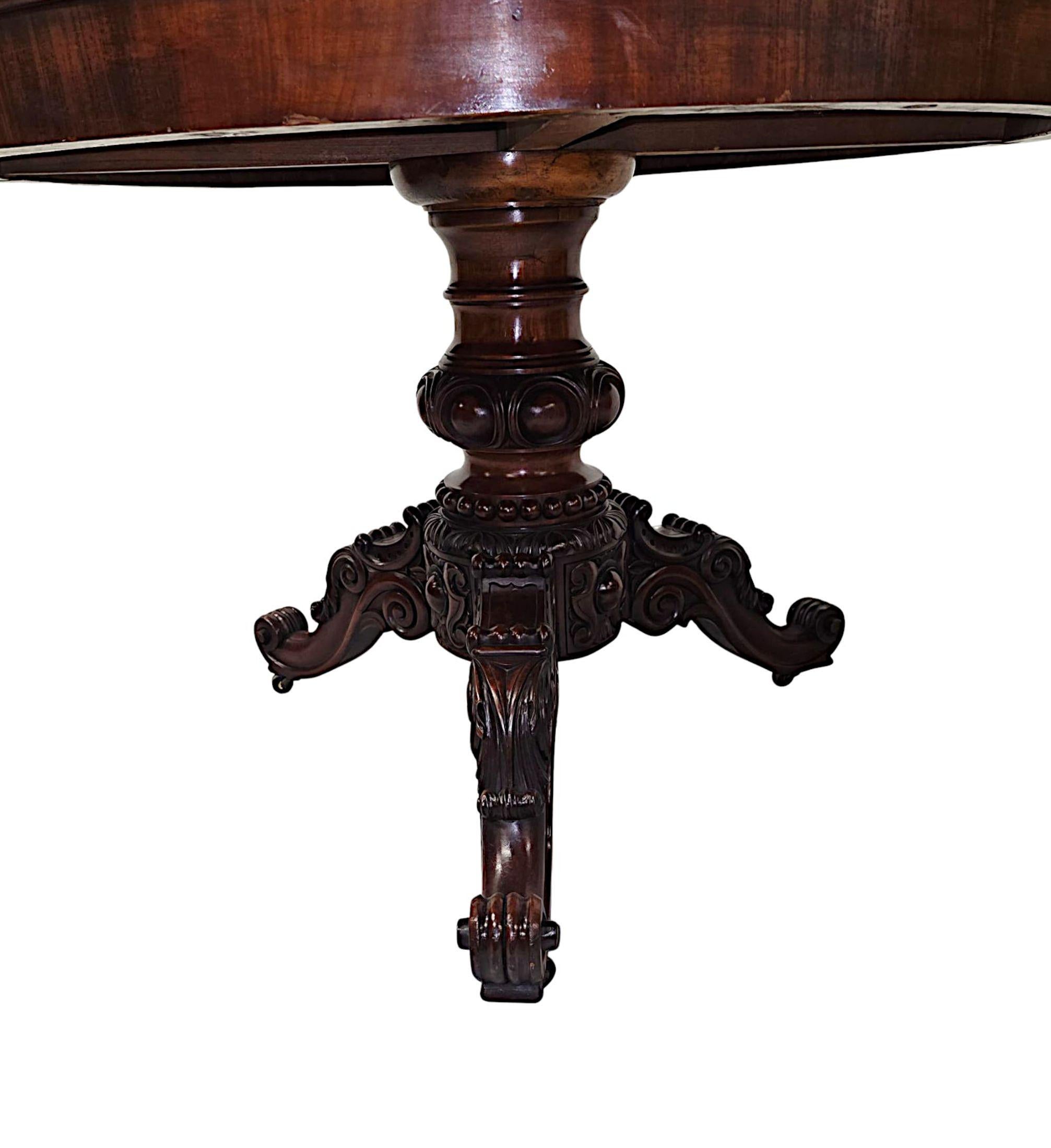 XIXe siècle Fabuleuse table centrale du 19e siècle sur pied tripode en vente
