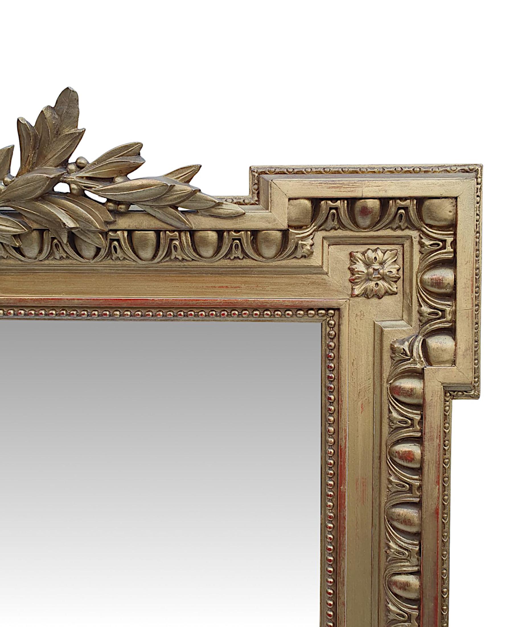 Fabulous 19th Century Giltwood Hall or Overmantle Mirror In Good Condition For Sale In Dublin, IE